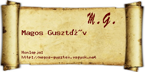 Magos Gusztáv névjegykártya