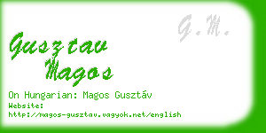 gusztav magos business card